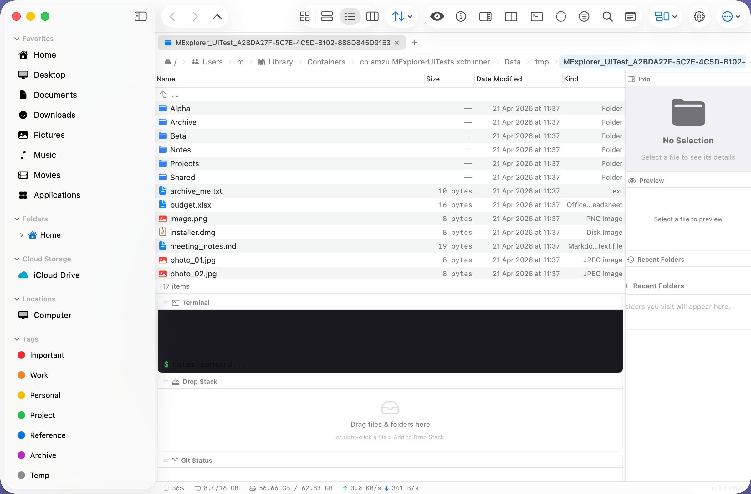 MExplorer Find in Files panel