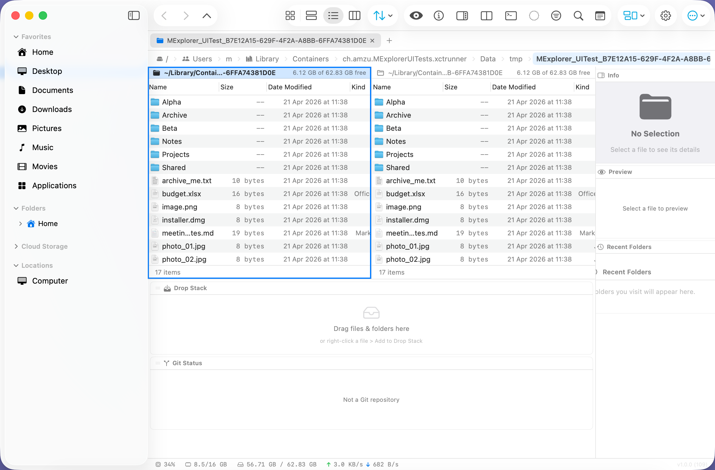 MExplorer with XFCE Thunar preset applied